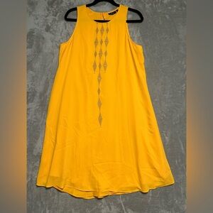 Apt 9 Shift Midi Dress Women’s Large Yellow Gold Sleeveless Lightweight